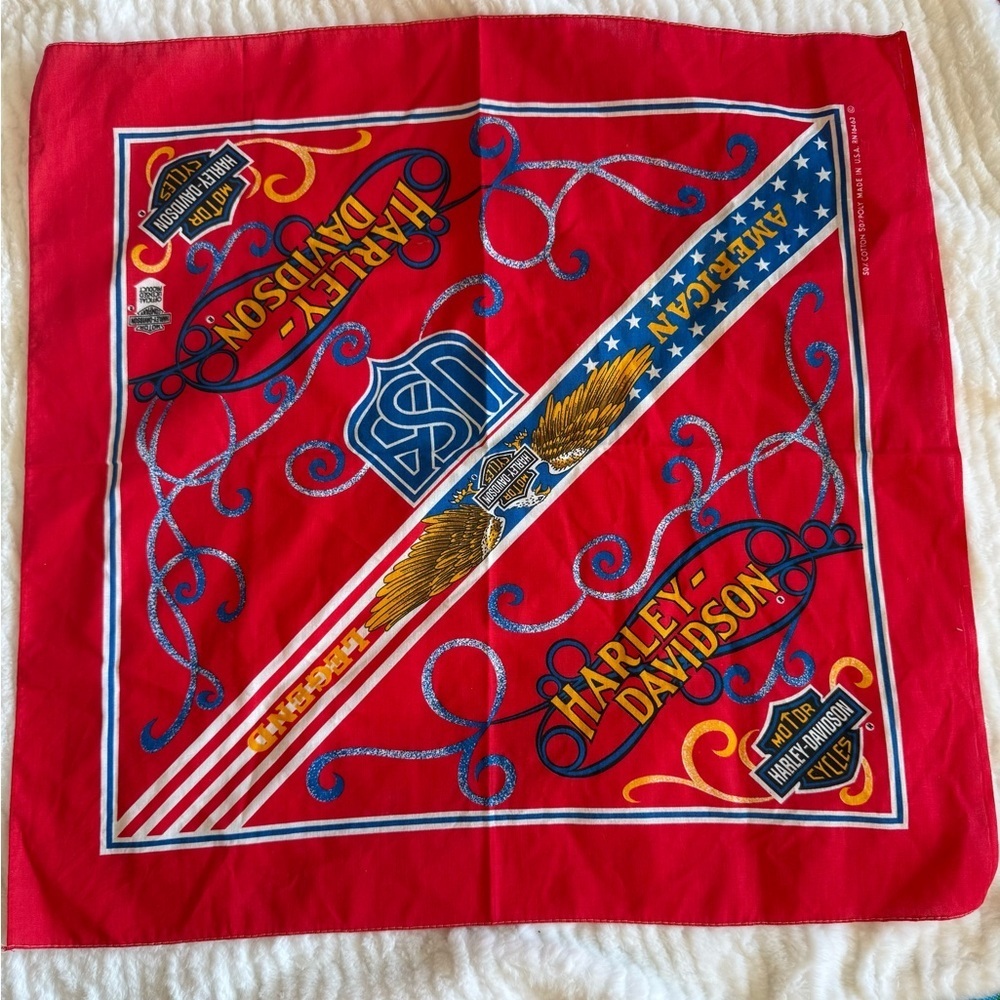 Vintage  Harley-Davidson Red Bandana